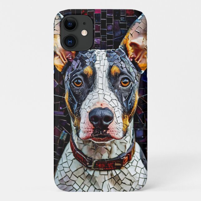 Mosaic Bull Terrier Pet Lover Design Case-Mate iPhone Case (Back)