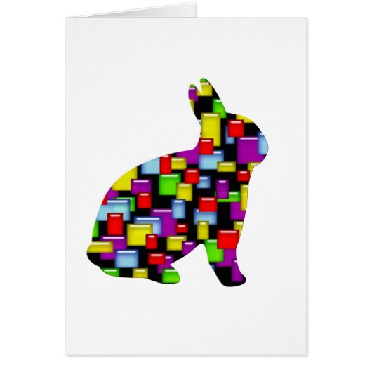mosaic bunny rabbit cards (Front)