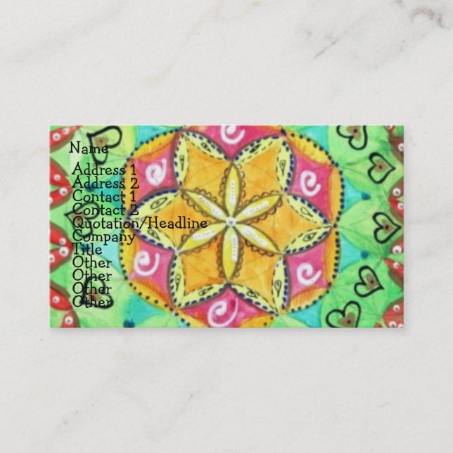 Mosaic Business Card (Front)
