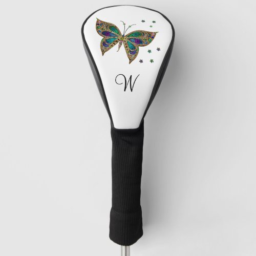 Mosaic Butterfly Initial Golf Head Cover