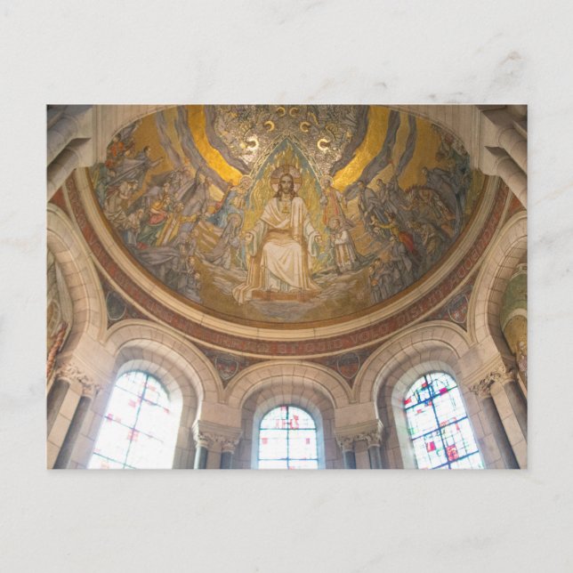 Mosaic Ceiling of Sacré-Cœur Basilica Postcard (Front)
