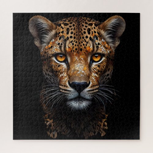 Mosaic Cheetah Portrait  Jigsaw Puzzle