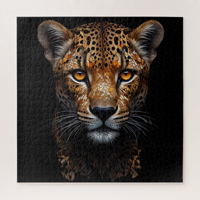 Mosaic Cheetah Portrait  Jigsaw Puzzle (Vertical)
