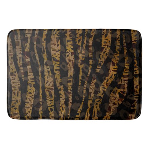 Mosaic Chic Elegant Safari Glam Jungle Bath Mat