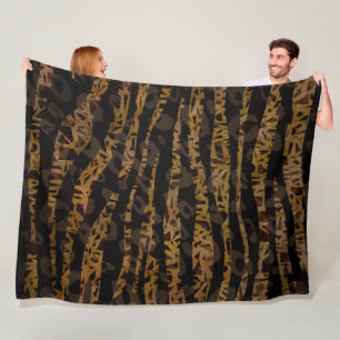 Mosaic Chic Elegant Safari Glam Jungle Fleece Blanket