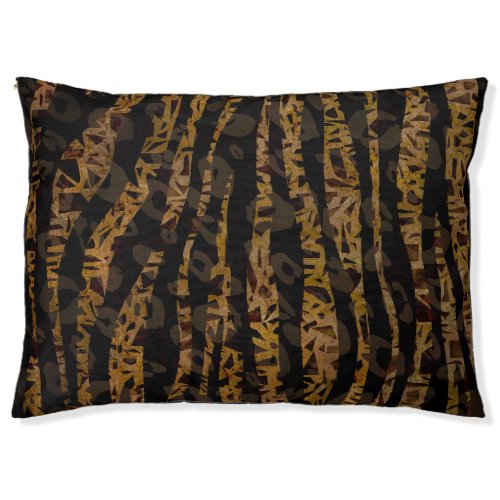 Mosaic Chic Elegant Safari Glam Jungle Print Pet Bed