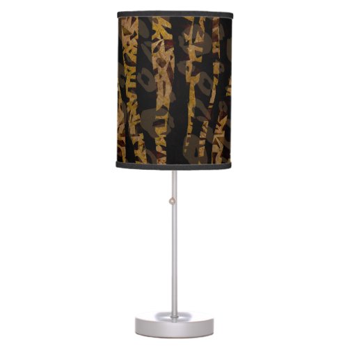 Mosaic Chic Elegant Safari Glam Jungle Print Table Lamp