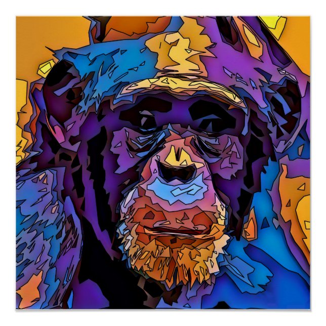 Mosaic Chimp Poster (Front)