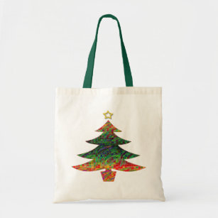 Mosaic Christmas Tree Tote Bag Mosaic Christmas Tree Tote Bag