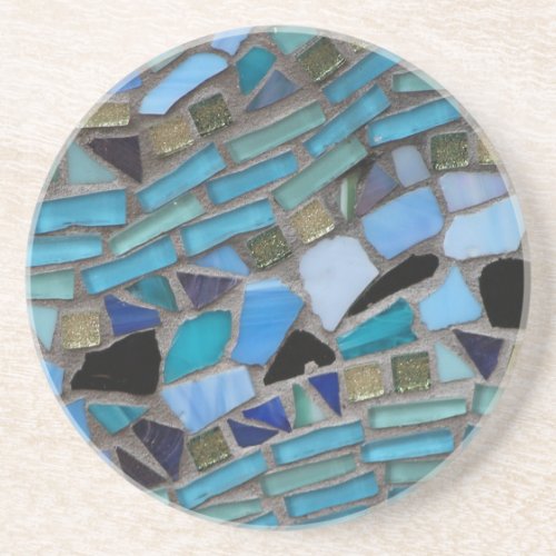 mosaic colored glass stone art coaster set