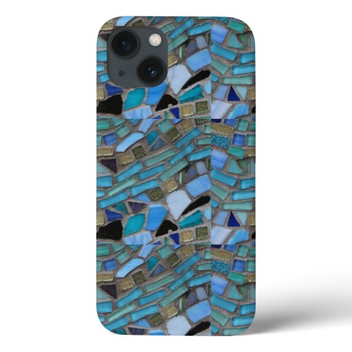 mosaic colored glass stone art phone case