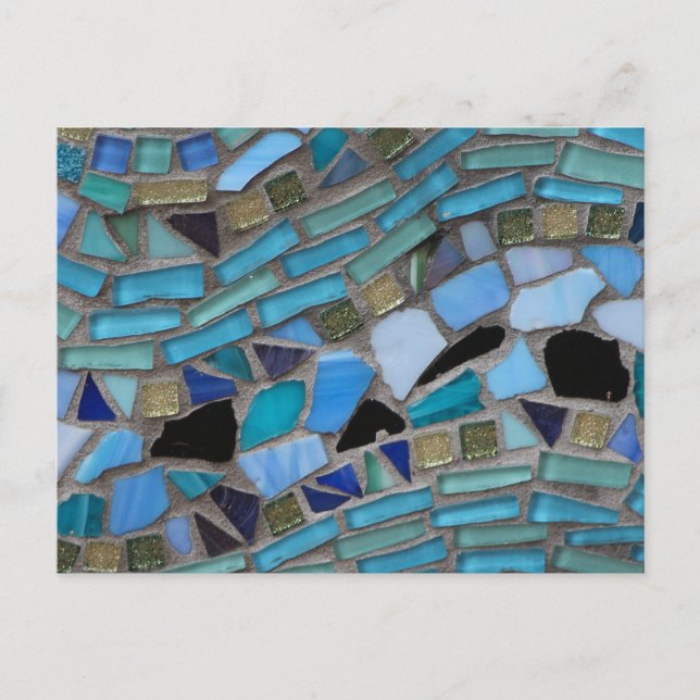 mosaic colored glass stone art postcard (Front)