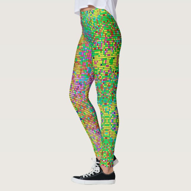 Mosaic Colorful Glitter Leggings (Left)