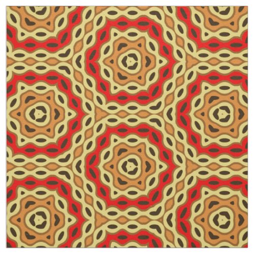 Mosaic Colorful Honeycomb Geometric Pattern Fabric