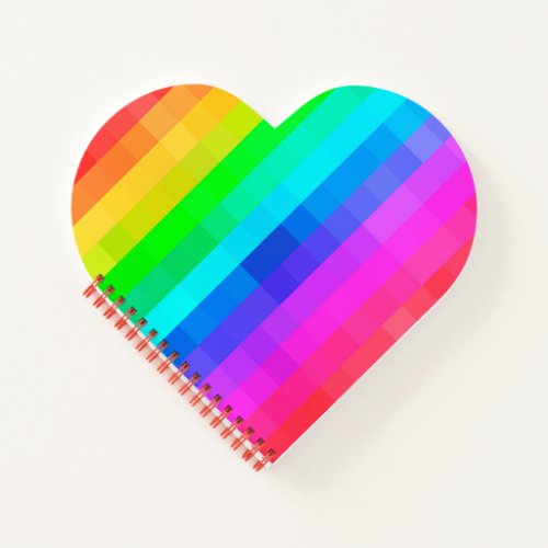 Mosaic Colorful Rainbow Pride Geometric Modern Notebook