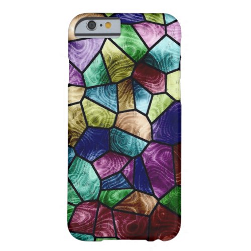 Mosaic Colorful Stain Glass Print Barely There iPhone 6 Case