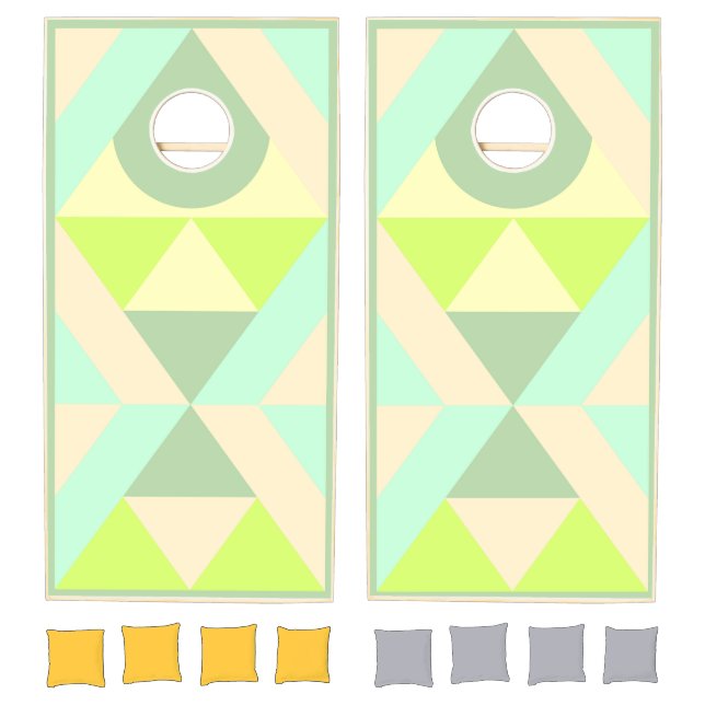 Mosaic Cornhole Set | Lemon Lime (Set)
