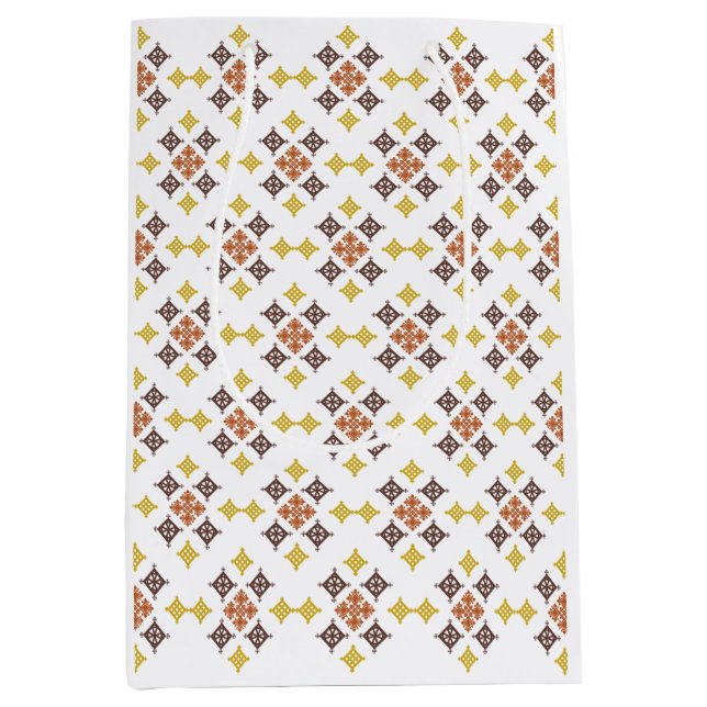 Mosaic Cross Pattern Medium Gift Bag (Front)