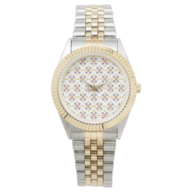 Mosaic Cross Pattern Watch (Front)
