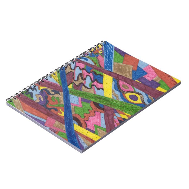 "Mosaic Cross Roads" Abstract Art Notebook (Left Side)