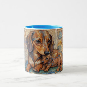 Mosaic Dachshund Coffee Mug