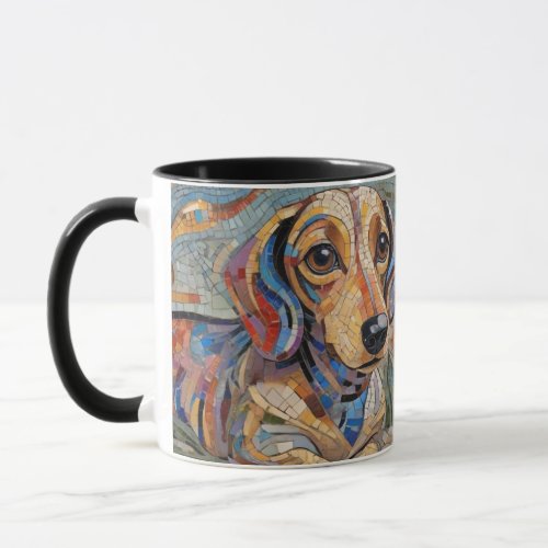 Mosaic Dachshund Coffee Mug
