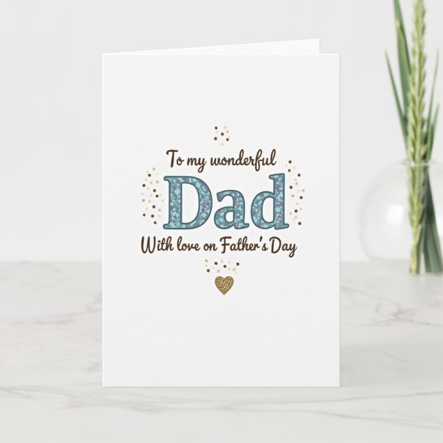 Mosaic Dad Fathers Day Card (Front)