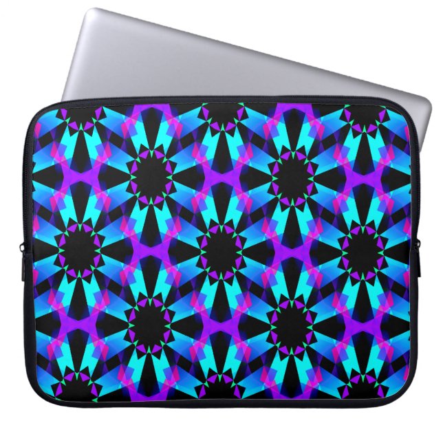 Mosaic de fleur... laptop sleeve (Front)