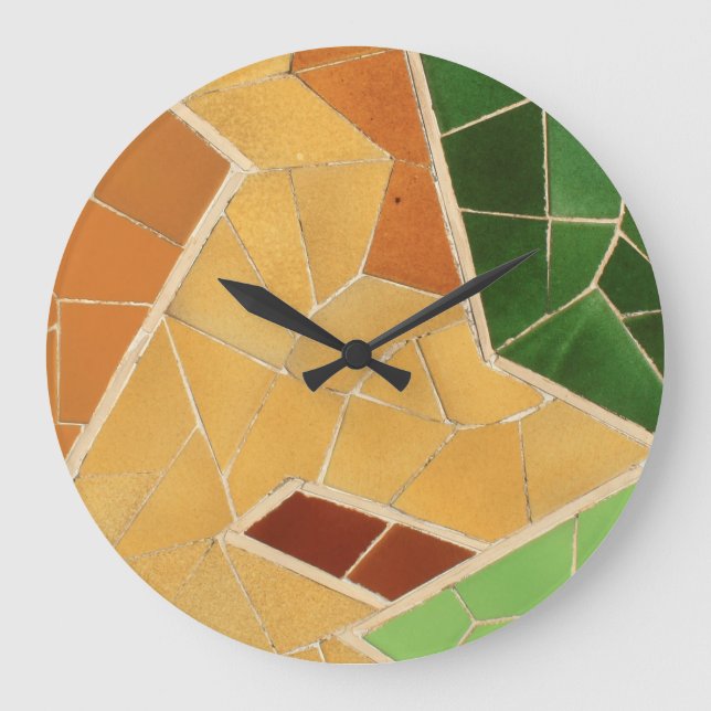 Mosaic decoration large clock (Front)