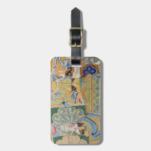 Mosaic decoration luggage tag