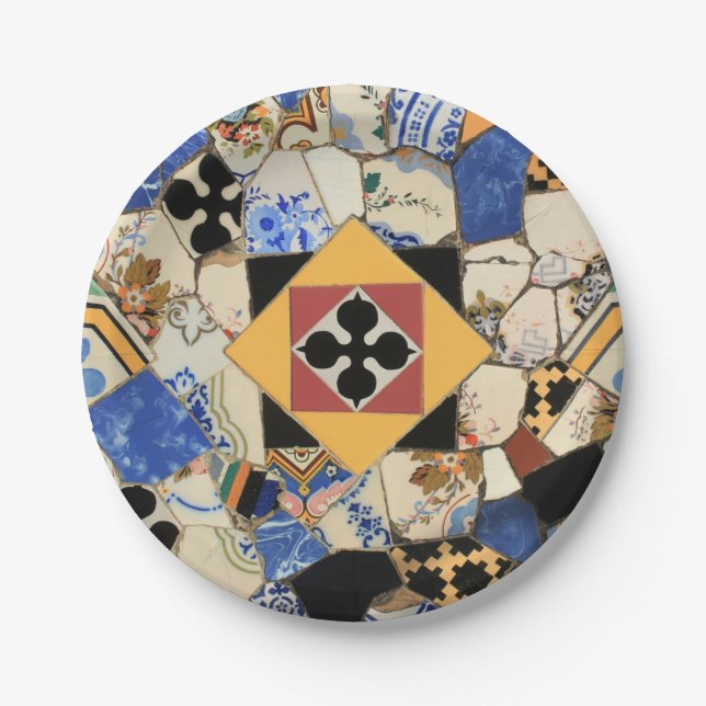 Mosaic decoration paper plates (Front)