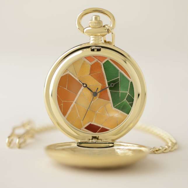 Mosaic decoration pocket watch (Inside)