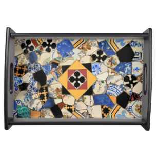Mosaic decoration serving tray