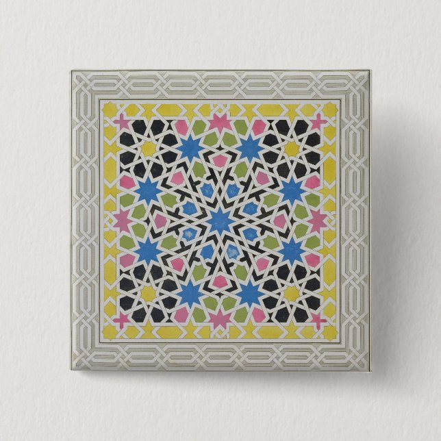 Mosaic design from the Alhambra, from 'The Arabian Button (Front)