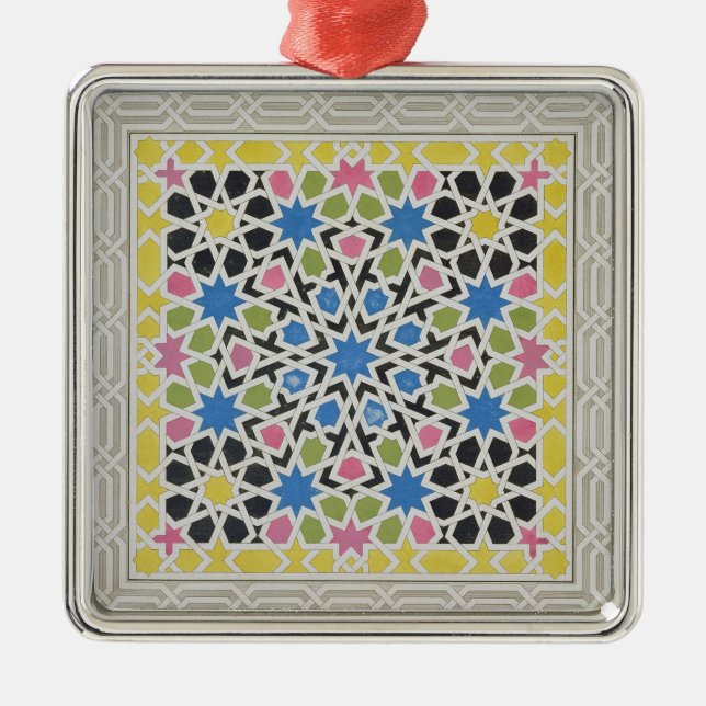 Mosaic design from the Alhambra, from 'The Arabian Metal Ornament (Front)