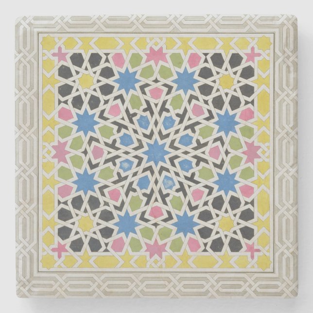 Mosaic design from the Alhambra, from 'The Arabian Stone Coaster (Front)