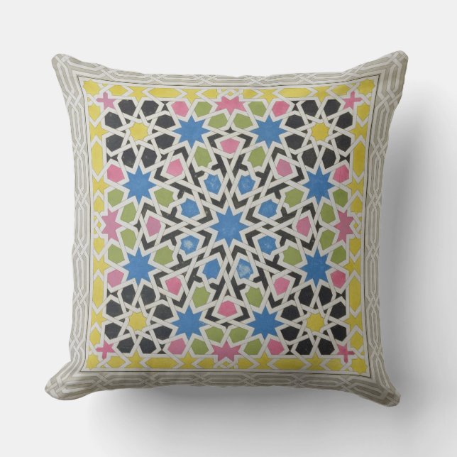 Mosaic design from the Alhambra, from 'The Arabian Throw Pillow (Front)