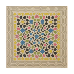 Mosaic design from the Alhambra, from 'The Arabian Wood Wall Decor