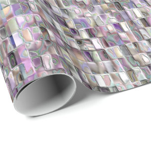 Mosaic Design in a Pearly Pastel Pattern of Colors Wrapping Paper