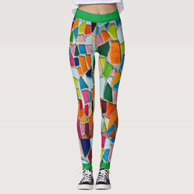 Mosaic Designes with Green Leggings (Front)