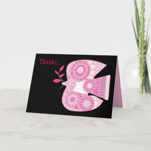 MOSAIC DOVE of PEACE Bat Mitzvah Thank You Card