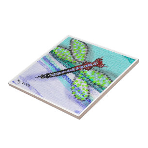 Mosaic Dragonfly Tile