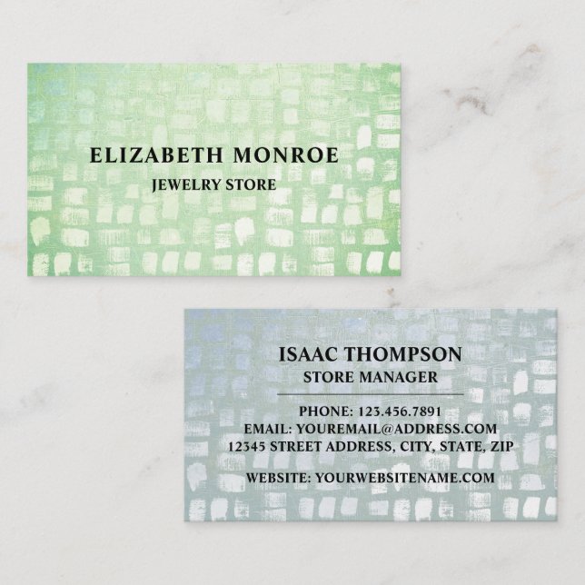 Mosaic Effect, Jeweler Business Card (Front/Back)