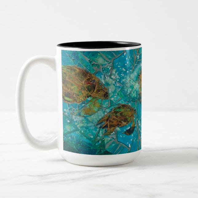 Mosaic-enhanced Mug of the Turtles Indigenosity (Left)