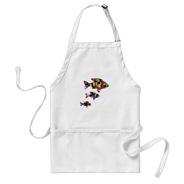 mosaic fish adult apron (Front)