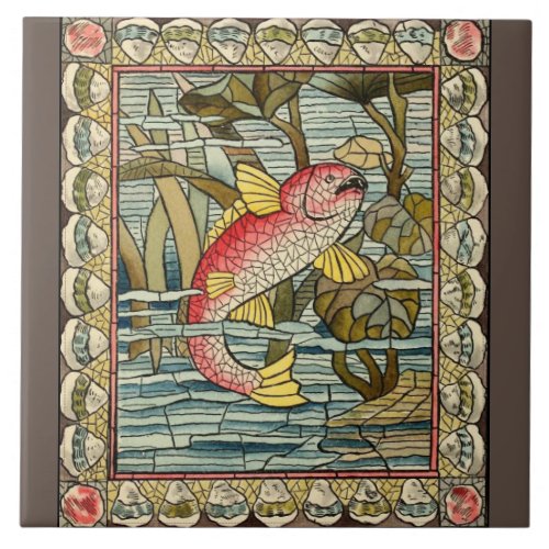 mosaic fish ceramic tile