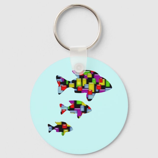 mosaic fish keychain (Front)