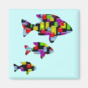 mosaic fish magnet