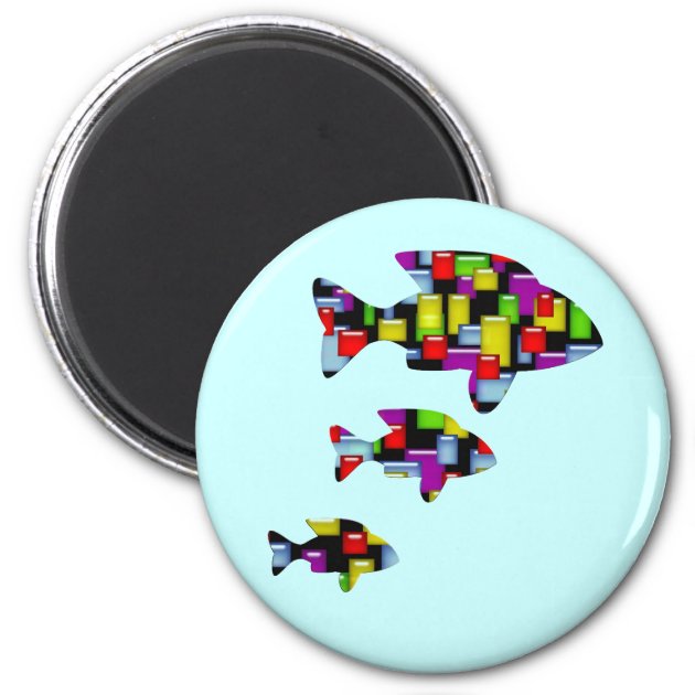 Mosaic Fish Magnet