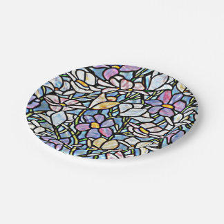 Mosaic Floral Tiles Paper Plates